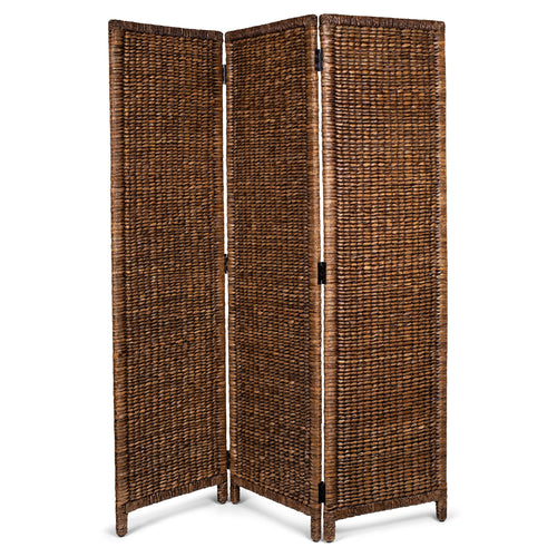 3 Panel Seagrass Room Divider – Foldable Privacy Screen