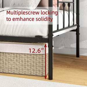 Twin Metal Daybed Frame with Under-Bed Storage