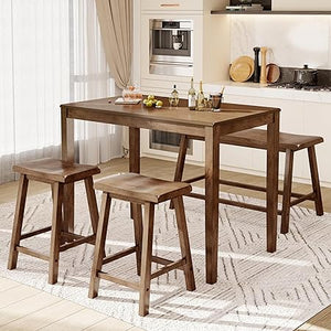Counter Height Dining Table Set for 4 with Bench