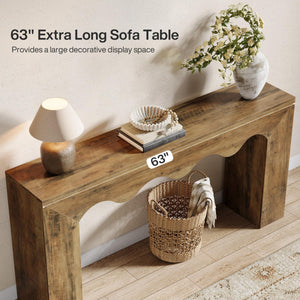 63" Wavy Console Table with Storage