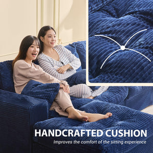 Modular L-Shaped Sectional Sofa with Ottoman
