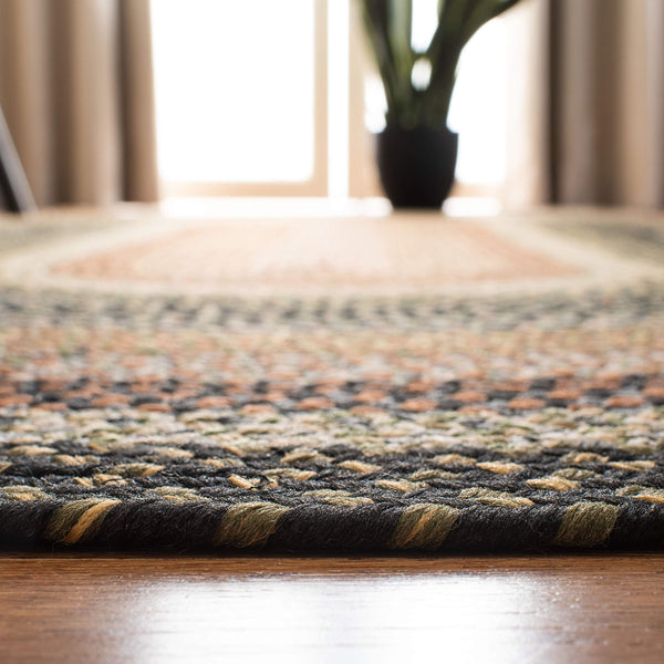 Oval Braided Area Rug 4' x 6' - Indoor Outdoor Washable