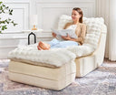 Floor Sofa Couch with Ottoman & Footrest