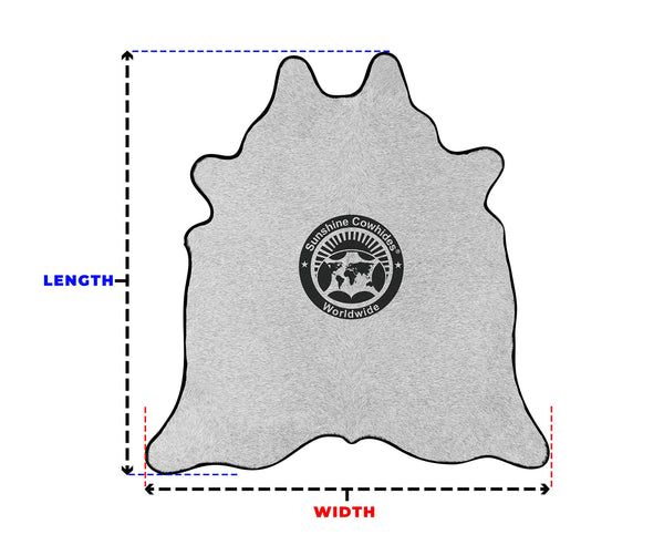 Natural Cowhide Area Rug – 6x7-8 Ft