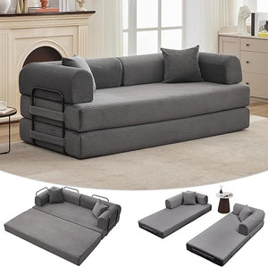 4-in-1 Convertible Sleeper Sofa Bed with Pillows