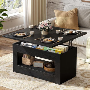 Lift Top Coffee Table 4-in-1 with Storage & Hidden Compartment