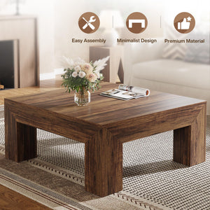 39.4-Inch Square Farmhouse Coffee Table