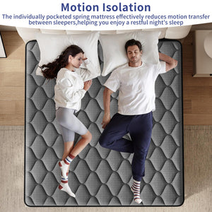 12-Inch Hybrid Mattress with Pocket Springs – Twin, Queen & King
