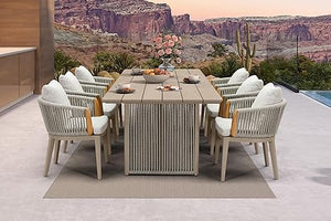 Outdoor Patio Dining Set with Olefin Cushions & Aluminum Frame