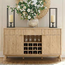 60" Fluted Wine Bar Cabinet & Buffet Sideboard with Storage