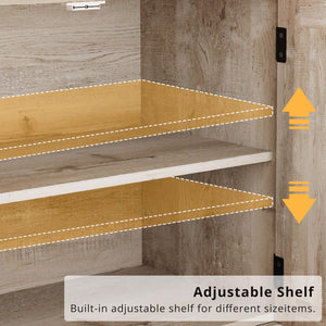 Farmhouse Buffet Cabinet Sideboard with Drawers and Coffee Bar Storage