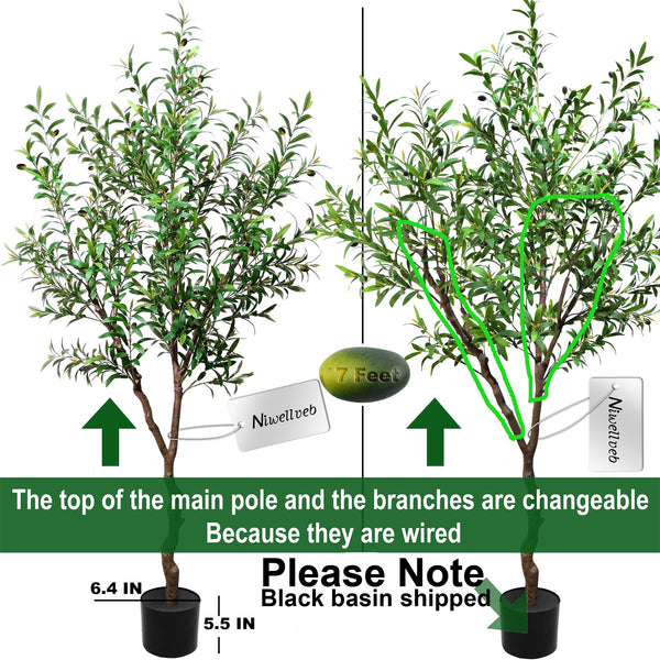 Artificial Faux Olive Tree – Realistic Indoor Potted Silk Plant