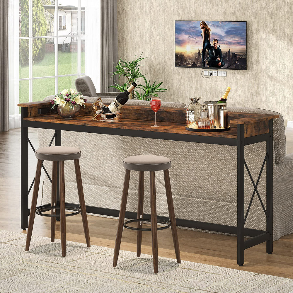 Sofa Console Table with Outlets & USB Ports – 70.9" Extra Long