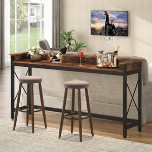 Sofa Console Table with Outlets & USB Ports – 70.9" Extra Long
