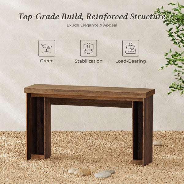 54 Inch Entryway Console Table with Storage Shelf