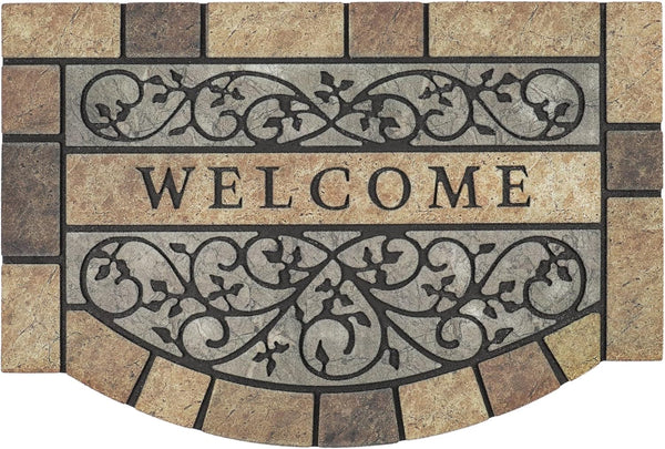 Heavy Duty Rubber Welcome Mat – Non-Slip, Outdoor, 24" x 36"