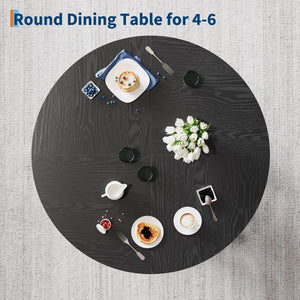 47" Round Dining Table for 4-6
