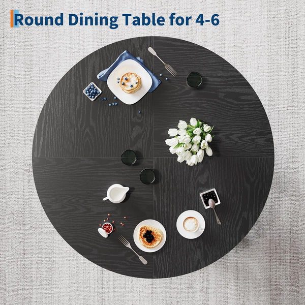 47" Round Dining Table for 4-6
