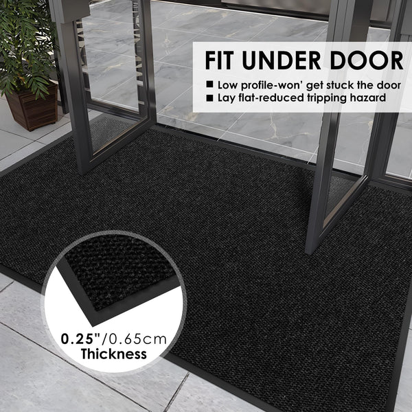 Indoor Outdoor Entrance Door Mat – Non-Slip Rubber Backing, Heavy Duty Dirt Trapper