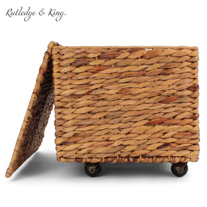 Seagrass Rolling File Cabinet with Wheels