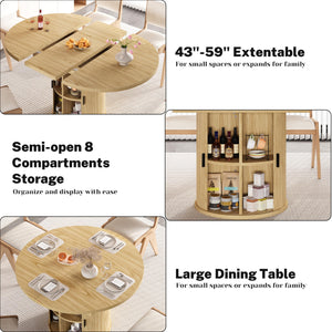 Extendable Dining Table with Storage