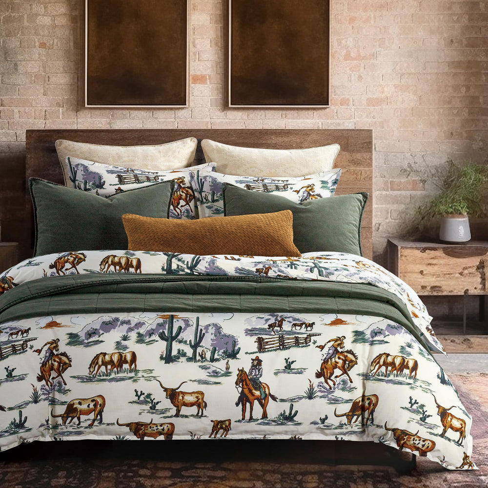 Western Cotton Comforter Set with Pillow Shams