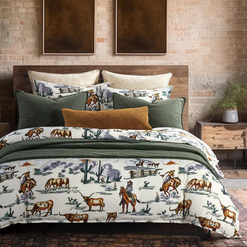 Western Cotton Comforter Set with Pillow Shams