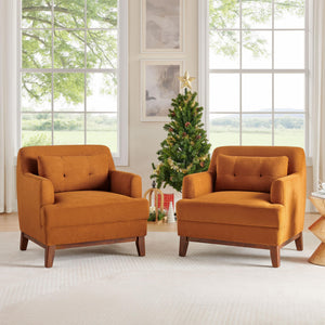 Oversized Accent Chair – Terry Fabric, Mid-Century Modern Reading Chair