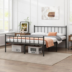 Metal Platform Bed Frame with Storage – No Box Spring Needed