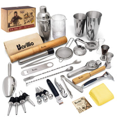 32-Piece Stainless Steel Bartender Kit