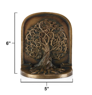 Tree of Life Cast Iron Bookends Set