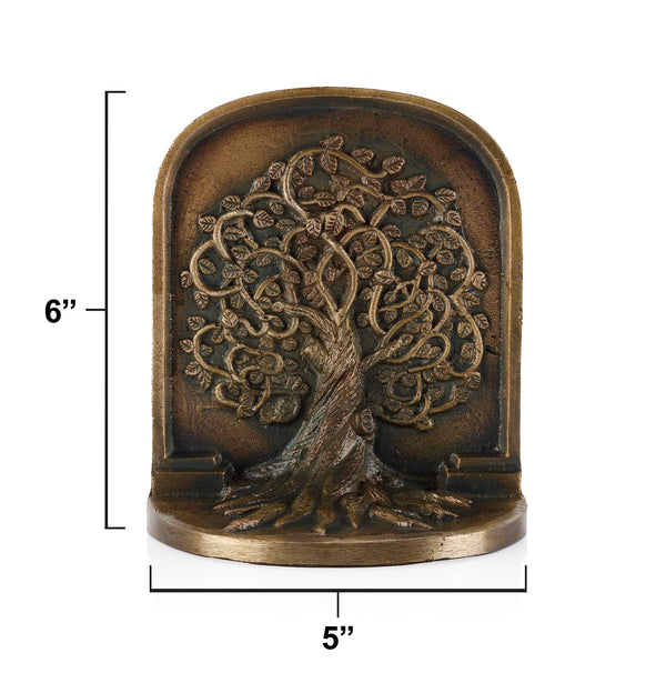 Tree of Life Cast Iron Bookends Set