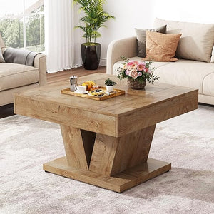 Square Coffee Table for Living Room – 31.5" Modern Cocktail Accent Table