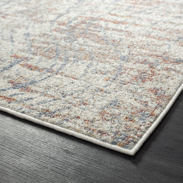 Vintage Beige Swirl Area Rug – Power Loomed Polypropylene