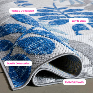 Indoor Outdoor Area Rug 8x10 – Stain & UV Resistant, Non-Shedding