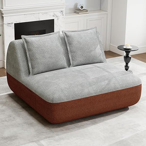Small Loveseat Sofa Chair with Side Pocket – Memory Foam, No Assembly