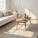 Moroccan Lattice Tassel Area Rug 6'7" x 9' – Plush Shag, Polyester, Indoor