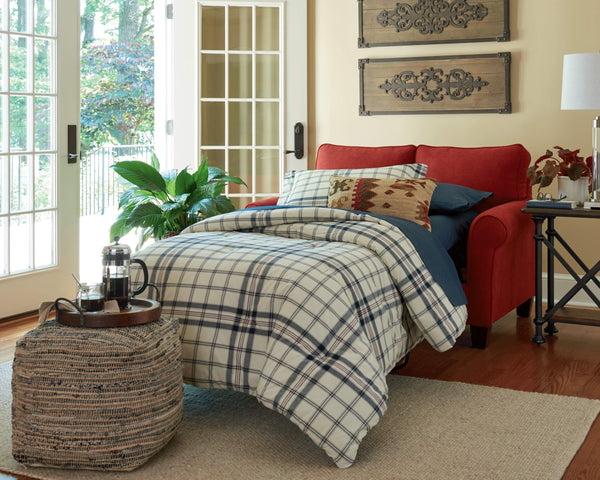 Cotton & Hemp Square Pouf Ottoman