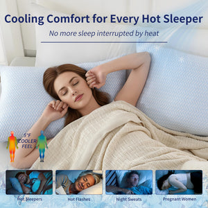 Cooling Pillow Set of 2 – Adjustable Shredded Memory Foam