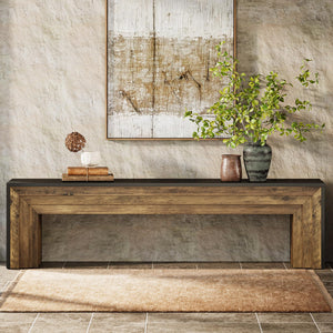 71" Extra Long Entryway Bench with Layered Design