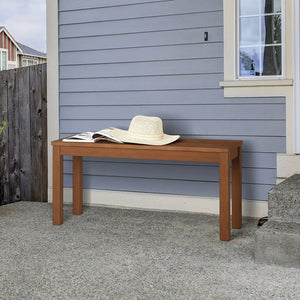 Outdoor Backless Wood Bench