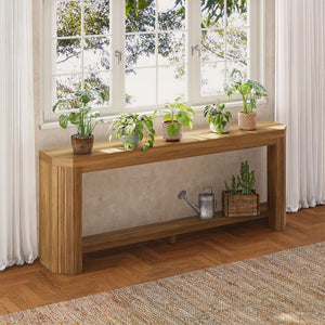 70-Inch Console Table for Entryway with Open Storage
