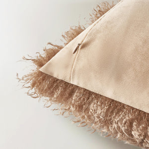 Faux Mongolian Throw Pillow 22"