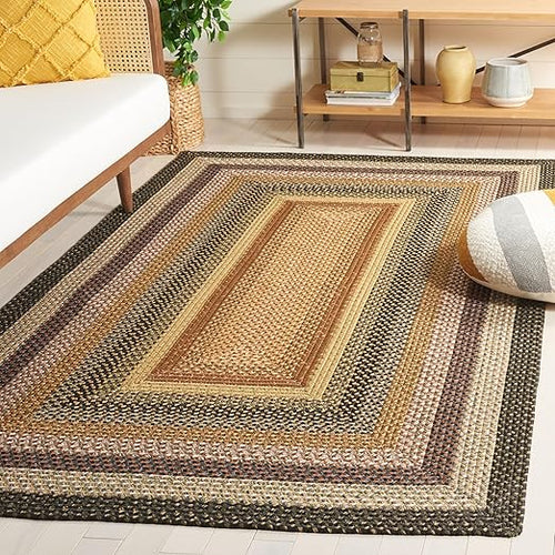 6ft Round Braided Indoor Outdoor Area Rug