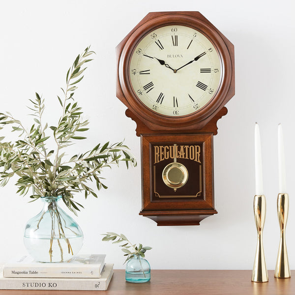 Ashford Westminster Chime Wall Clock – Walnut