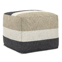 Square Pouf Ottoman 18 Inch – Multicolor Boho Footstool