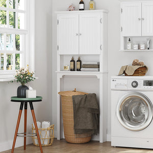 Over The Toilet Storage Cabinet with Adjustable Shelves and Double Doors