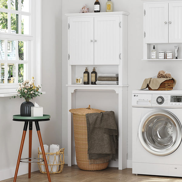Over The Toilet Storage Cabinet with Adjustable Shelves and Double Doors