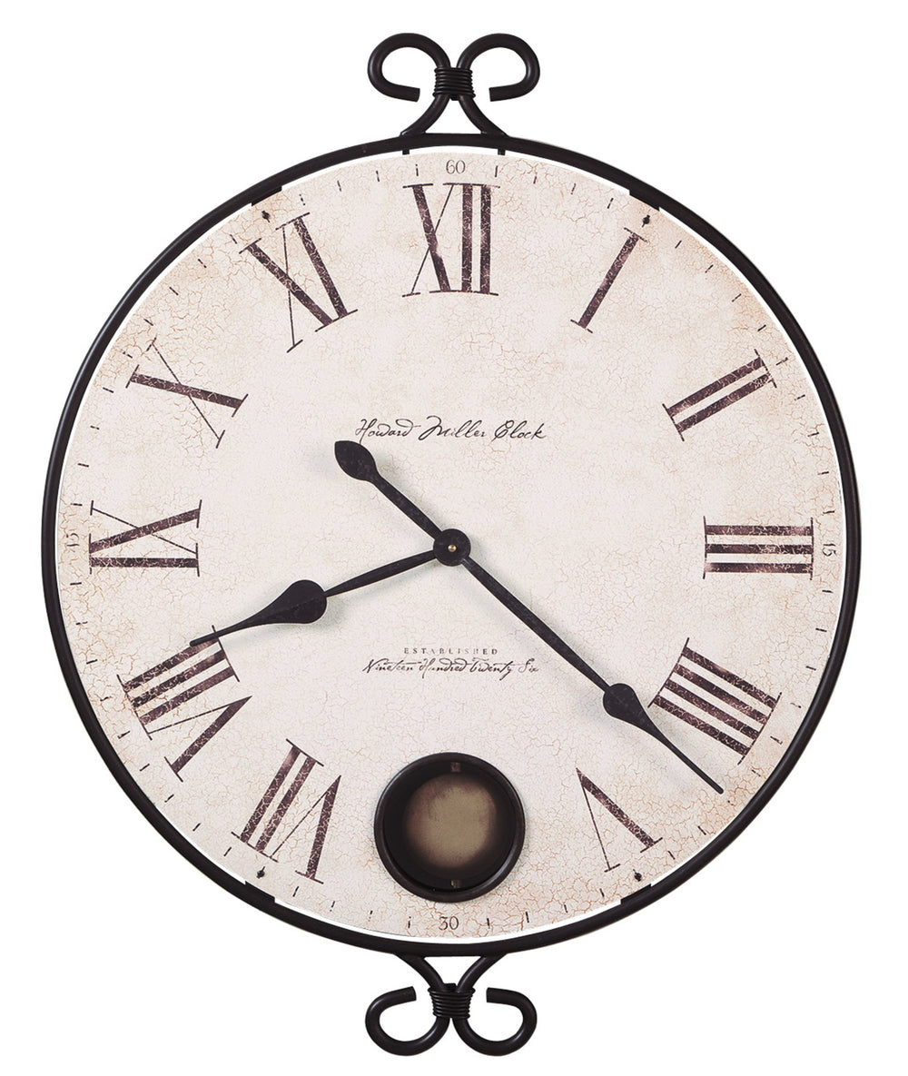 Antique Wrought Iron Analog Wall Clock – Silent Quartz, Battery Powered
