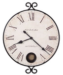 Antique Wrought Iron Analog Wall Clock – Silent Quartz, Battery Powered